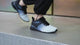 Kricely Mens Trail Running Shoes Breathable Lightweight Anti Slip Hiking Shoes with Vibram Outsole Shock Absorbing Design for Outdoor Trekking Gym Training Standard Fit